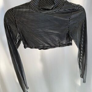 Black and White Checkered Women's Top